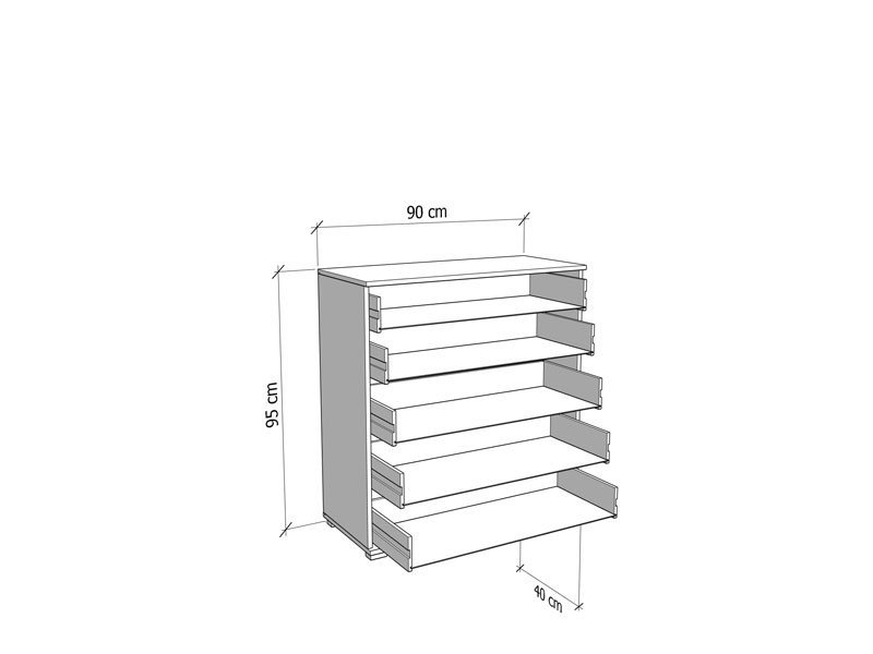Komoda DUERO 5F 90 - Image 6