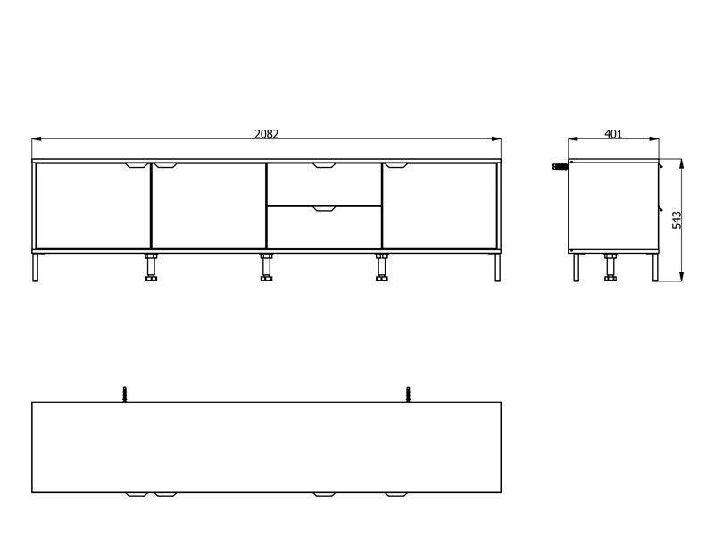TV polica MAYENNE TV 208 4K2F3V - Image 7