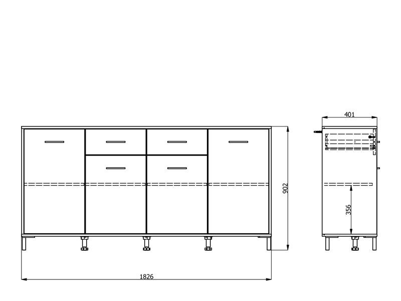 Komoda VIENNE 4K2F - Image 6