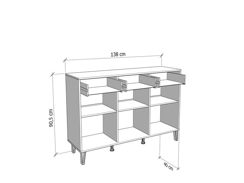 Komoda BREST 3K3F - Image 7