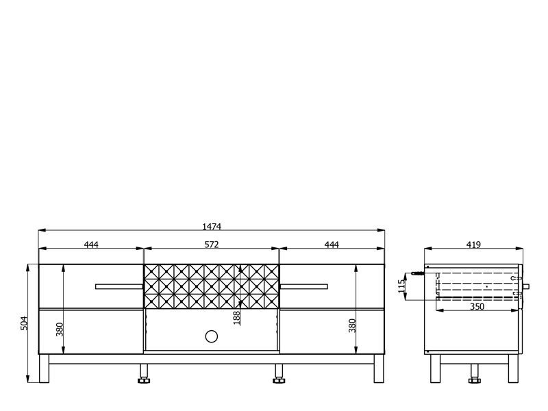TV polica SARTHE TV 150 3K1F2V - Image 9