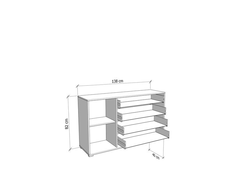 Komoda ASCALON 2K4F 135 - Image 6
