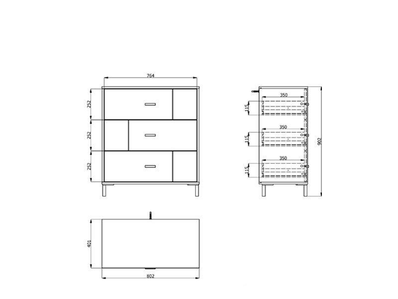 Komoda ALERIA 80 3F - Image 9