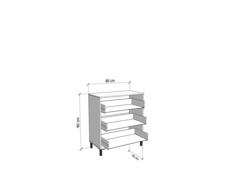 Komoda ALERIA 80 3F - Image 8