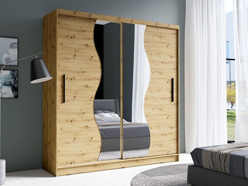 Klizni garderober BERGAMO M sa ogledalom - Image 2