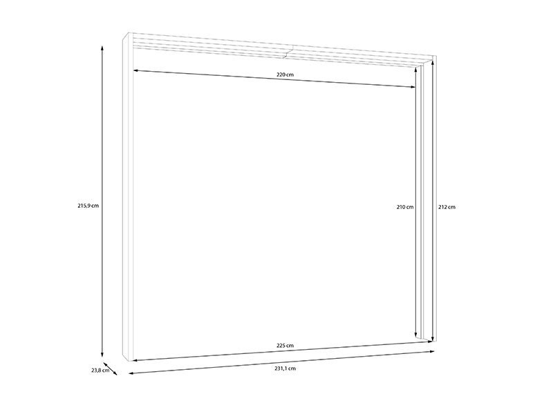 Ram za klizni garderober MATT - Image 2